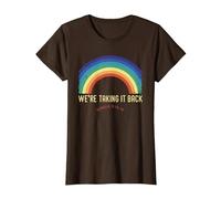 Rainbow We're Taking It Really Back Christian Bible Verse T-Shirt, Women, Brown, X-Large