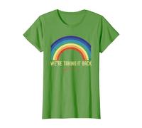 Rainbow We're Taking It Really Back Christian Bible Verse T-Shirt, Women, Grass Green, Large