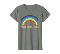 Rainbow We're Taking It Really Back Christian Bible Verse T-Shirt, Women, Olive Heather, XX-Large
