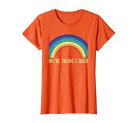 Rainbow We're Taking It Really Back Christian Bible Verse T-Shirt, Women, Orange, XX-Large