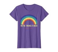 Rainbow We're Taking It Really Back Christian Bible Verse T-Shirt, Women, Purple Heather, X-Large