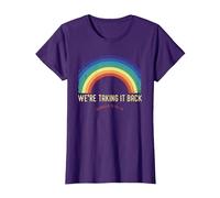 Rainbow We're Taking It Really Back Christian Bible Verse T-Shirt, Women, Purple, XX-Large