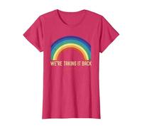 Rainbow We're Taking It Really Back Christian Bible Verse T-Shirt, Women, Red Heather, XX-Large