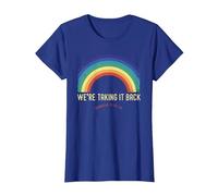 Rainbow We're Taking It Really Back Christian Bible Verse T-Shirt, Women, Royal Blue, Large