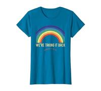 Rainbow We're Taking It Really Back Christian Bible Verse T-Shirt, Women, Sapphire Blue, X-Large