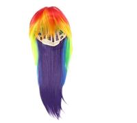 Rainbow Wig for Women Long Hair High Temperature Silk