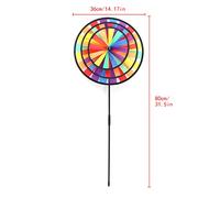 Rainbow Wind Spinner Colorful Windmill Cute Cartoon Animal Winnower Kids Toy Bird Houses