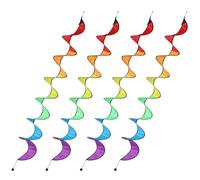 Rainbow Wind Spiral, Garden Decoration Set, Windmills Outdoor Decoration, Colourful Garden Sculpture with Scarecrow Design for Patio, Balcony, Front Garden, Playground, Camping