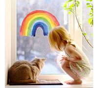Rainbow Window Sticker to Decorate Your Home with a Bright Vibrant Rainbow Design Repositionable and Cleanly Removable Window Decal Made in The UK
