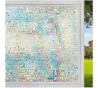 Rainbow Window Stickers Glass Sticker Anti Look Privacy Film PET Electrostatic Glass Patch Window Film Self-adhesive Frosted