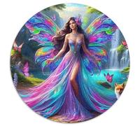 Rainbow Wing Fairy 1000 Piece Jigsaw Puzzle For Adults Educational Games Stress Relief Puzzle Cultivate The Spirit of Teamwork for Adults And Kids, Age 12 Years Up 1000pcs (67.5x67.5cm)