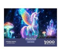 Rainbow-winged Unicorn Jigsaw Puzzles for Adults Kids Animal Puzzles 1000 Jigsaws Brain Challenge Home Decoration Gifts 70x50cm/1000pcs