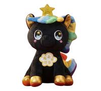 Rainbow Wishing Horse Plush Toy - Red Auspicious Year of the Horse Doll, Colourful Soft Stuffed Hanging Ornament, Annual Meeting Corporate Gift, Home Car Decor