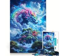 Rainbow Wolf in The Clouds 1000 Piece Jigsaw Puzzles for Teenagers Boost Memory Gentle Relax Premium Cut Bday Surprise (38x52cm)