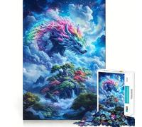 Rainbow Wolf in The Clouds 1000 Piece Jigsaws for Adults Puzzle Mind Exercise Toy Family Bond Precision Cut Creative Gift (50x75cm)