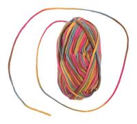 Rainbow Yarn for Crochet Practice, Soft Nylon Cotton Beginner Craft Thread | Colorful Core, Vibrant Rainbow Hues, DIY Projects for Cushions and Socks, Soft to Touch
