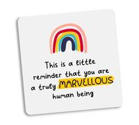 Rainbow You Are A Truly Marvellous Human Being Coaster - Friendship Gift, Thank You Gift, Positivity, Rainbow bestie quote