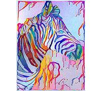 Rainbow Zebra Painting Wall Art Print