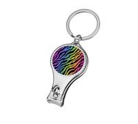 Rainbow Zebra Pattern Nail Clippers Toenail Clipper Cutters Professional Nail Trimmer Nail Cuticle Cutter for Women Men