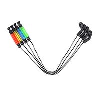 RainbowBeauty Bite Alarm Bobbins Fishing Hangers Bobbins Carp Fishing Alarm Chains Portable Carp Fishing Swinger Bite Indicator Alerter Tackle Mixed Color 4PCS