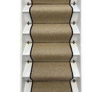 RainbowHome Andes Beige Stair Runner With 100% Pure Wool Edge | Size: 70 cm x 700 cm RainbowHome Beige 70 cm x 700 cm