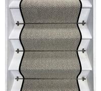 RainbowHome Herringbone Java Stair Runner With 100% Pure Wool Edge 55 650