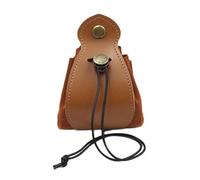 RainbowJise Dice Storage Bag Dice Pouch, Drawstring Dice Bag PU Leather, Perfect for Dice Accesories (CASE ONLY) (Coffee)