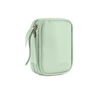 RainbowJise Double Layer Travel Cable Organizer Pouch Electronic Accessories Carry Case Portable Tech Accessories All-in-One Storage Bag for Cord, Charger, Phone, Earphone, Green (Green)