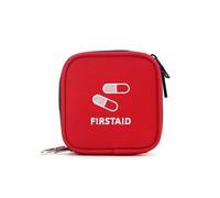 RainbowJise Portable Empty Travel Small First Aid Kit, Mini Medicine Storage Bag Emergency Medical Bag for Home, Car, Travel, Camping & Outdoor Activities (Red)