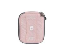 RainbowJise Portable Empty Travel Small First Aid Kit, Nylon Medicine Storage Bag Emergency Medical Bag for Home, Car, Travel, Camping & Outdoor Activities (Pink)