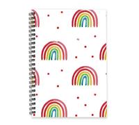Rainbows and Red Dotts Journal 2026 A5 To Do List Notebook Organiser Diary Planner for Women 2026 Diary Planner A5 for University Student Week To View Monthly Year with Dotted Line Note Page Slim