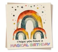 Rainbows Birthday Card For A Friend - I Hope You Have A Magical Birthday - Birthday Card For Women, Woman
