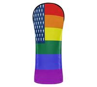 Rainbows Flag Golf Club Head Cover Headcovers with Interchangeable No. Tags for Driver/Fairway Wood/Hybrid