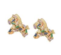 Rainbows Gemstones Horse Diamonding Clip on Ear Accessory for FreeClip 1 2 Bluetooth-compatible Headphones Fashion Enhan Easy Installs Clip