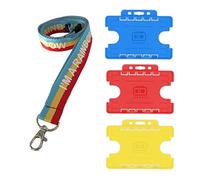 Rainbows Girl Guides Neck Lanyard with Safety Breakaway & ID Badge Holder - IM A Rainbow (Red Badge Holder)