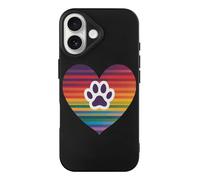 Rainbows Heart Paw Print Phone Case Shockproof Phone Shell Protection Back Covers Compatible with iPhone 17