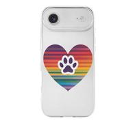 Rainbows Heart Paw Print Phone Case Shockproof Phone Shell Protection Back Covers Compatible with iPhone 17 Air