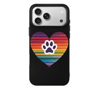 Rainbows Heart Paw Print Phone Case Shockproof Phone Shell Protection Back Covers Compatible with iPhone 17 Pro Max