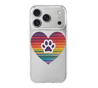 Rainbows Heart Paw Print Phone Case Shockproof Phone Shell Protection Back Covers Compatible with iPhone 17 Pro