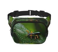 Rainbows Insects Pattern trendy fashionable waist bag, unisex travel sports messenger bag