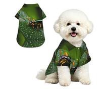 Rainbows Insects Pet Hawaiian Shirt - Soft Peach Skin Button-Down top, Casual Beach Style Small