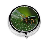 Rainbows Insectsa Small Three-Compartment Medicine Box That Can Be Placed in Your Pocket Or Purse and Can Store Vitamins.