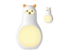 Rainbuvvy Night Light, LED Table Lamps, Cute Alpaca Mood Light with Sound Machine, Kids Nursery Nightlight, USB Rechargeable, 24 Soothing Sounds, 90Hours Playback 3 Timers, Bedroom Decor