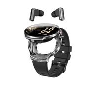 Rainbuvvy Smart Watch for Men Men, Wireless Earbuds, 1.85inch Touch Screen Fitness Tracker, Bluetooth Call/AI Voice, Health Monitor, Sport Watch for iOS Android Phone (Black)