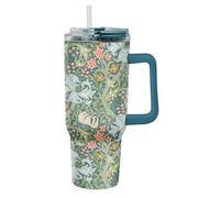 RainCaper 18/8 Stainless Steel Insulated Water Tumbler with Straw | 30oz, BPA-Free, Double Wall for Hot & Cold | Travel-Friendly, Cup Holder Ready (William Morris Morris Golden Lily)