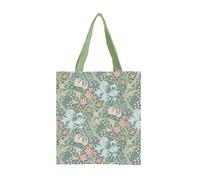RainCaper Canvas Tote Bag for Women | Magnetic Closure & Open Interior Pocket | Holds Laptops, Magazines, Sunglasses, Books, William Morris Golden Lily, M