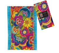 RainCaper Laurel Burch Carlotta's Garden Tea Towels Kitchen Towels, 18 x 28 Inches, 1 CT | 100% Cotton Super Soft and Absorbent Dish Towels