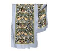 RainCaper Silk Blend Shawl Wrap Scarf For Women, William Morris Strawberry Thief, 28" x 76"