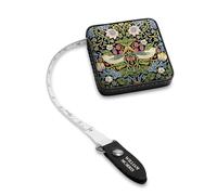 RainCaper William Morris Strawberry Thief Compact Retractable Tape Measure - Portable Dual-Sided Sewing & Crafting Measuring Tool with Easy Push Retractable Button (60"/150cm)