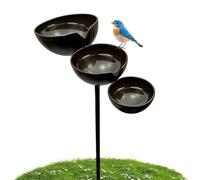 Raincatcher Bird Bath - Rustic Metal Bird Bath with 3 Tier Bee Hydration Station with Rust Resistant Finish and Hydration Bowl | Raincatcher Bird Bath Decorative Outdoor Accent for Garden, Farm, Patio